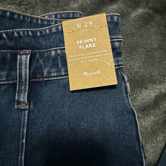 Madewell Skinny Flare Jeans in Wainscot Wash: Pintuck Edition sz 29 - Picture 6 of 13